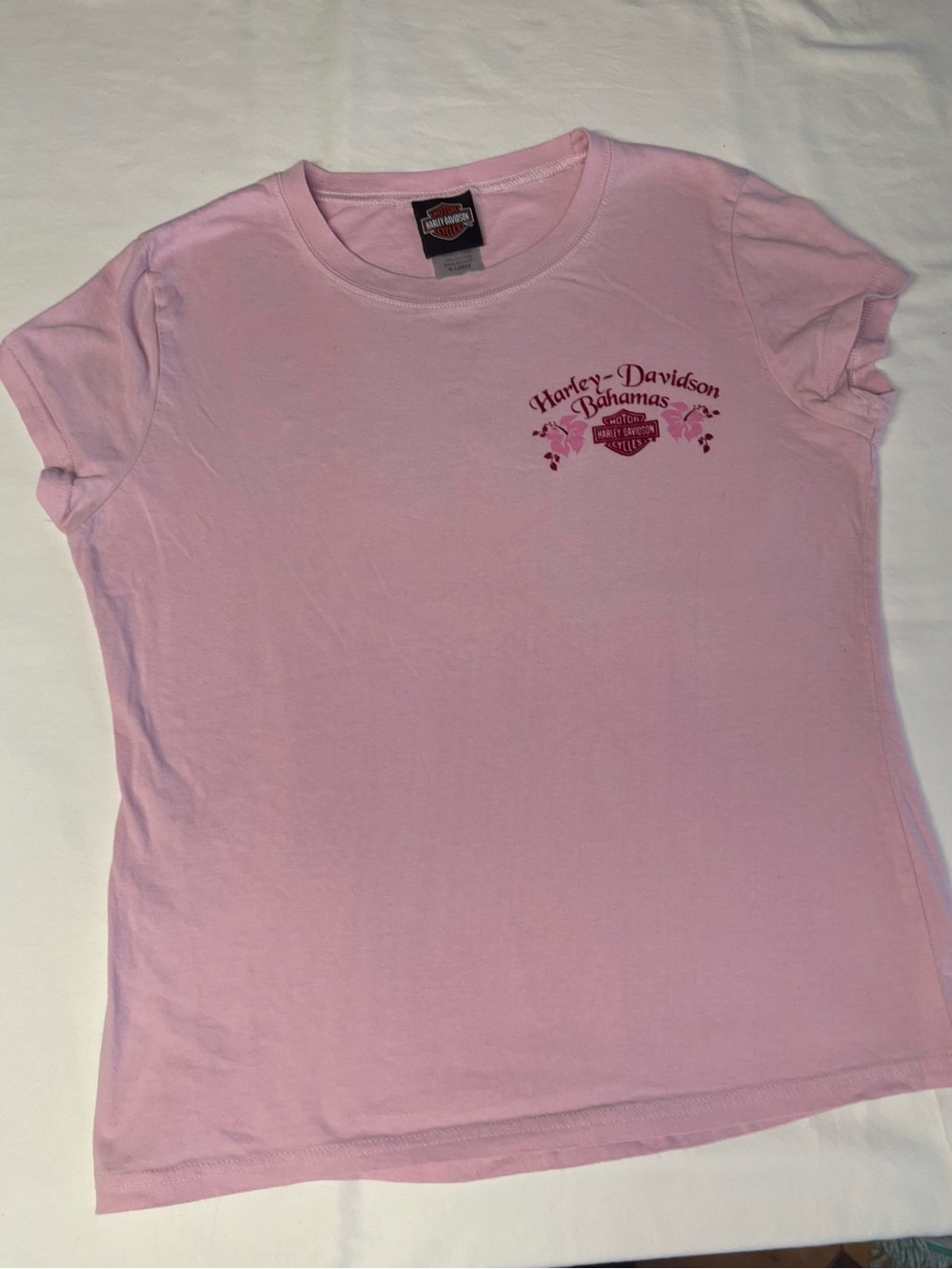 Harley-Davidson Pink Short Sleeve Girls' Graphic Tee